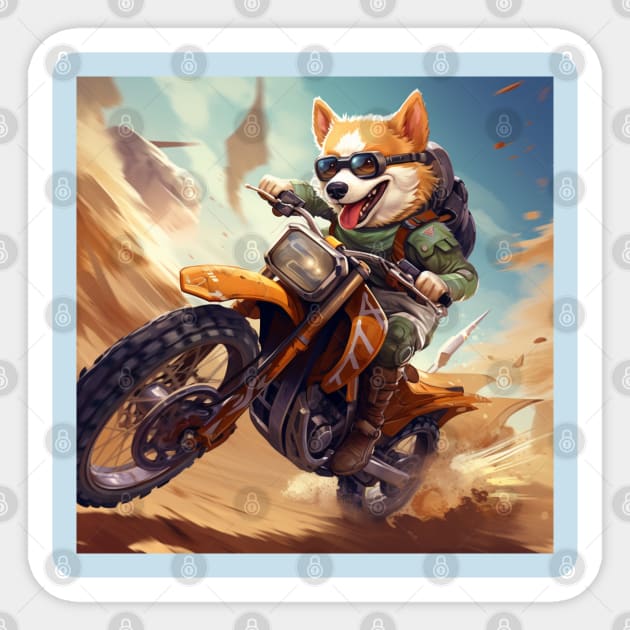 Adrenaline Corgi Sticker by AtomicChonk